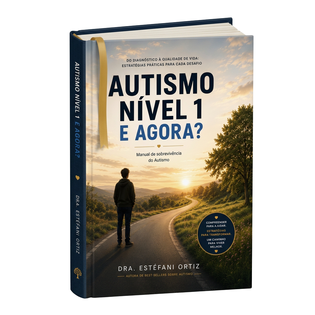 Capa da edição impressa do livro Autismo Nível 1. E Agora?, da Dra. Estéfani Ortiz